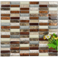 Hot sale coffee glass mix stone barthroom mosaic tile made in China